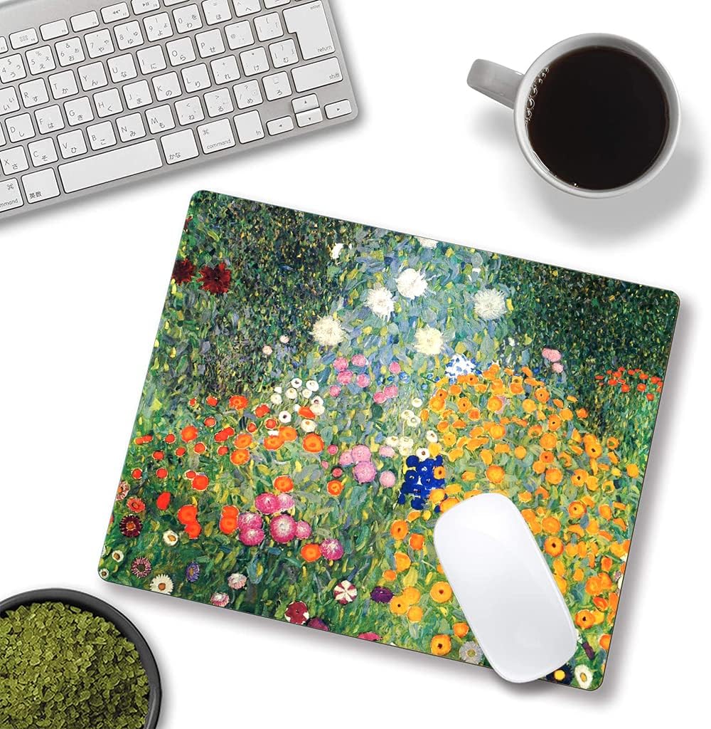 Mouse Pad, Premium-Textured Mouse Mat, Non-Slip Rubber Base Mousepad for Laptop, Computer & PC,9.5×7.9 in, Art Flower