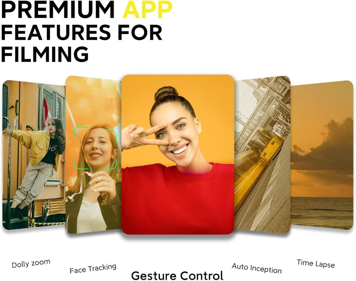Gimbal Stabilizer for Smartphone w/LED Light Face Tracking Inception Timelapse Handheld Foldable 3-Axis Gimble for iPhone 15 14 13 12 11 Pro Max Android Galaxy S23 YouTube TikTok Vlog AOCHUAN Smart X