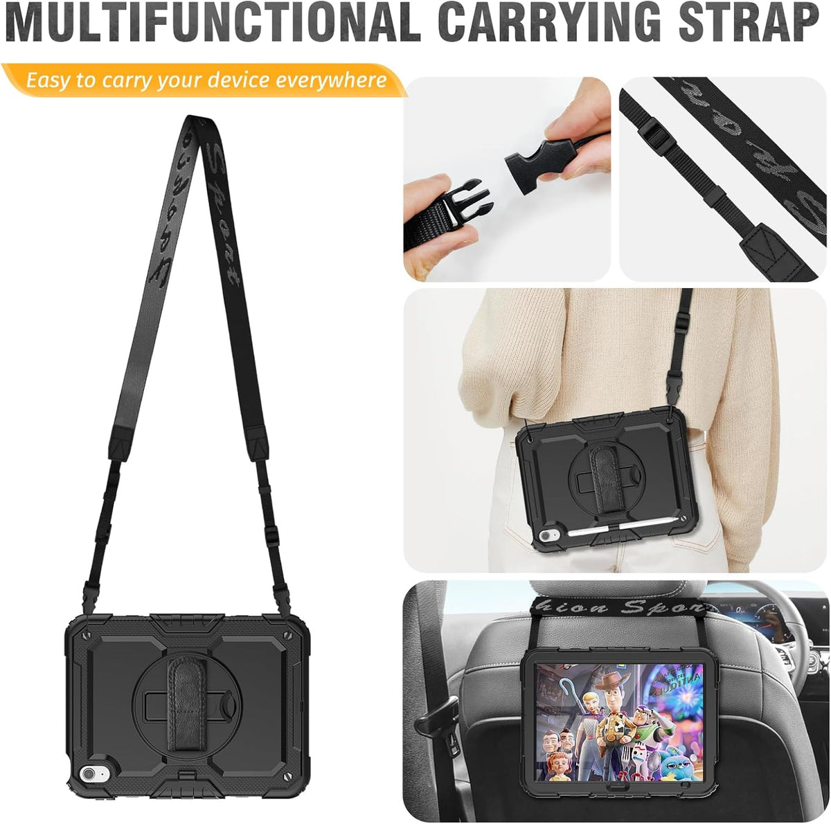 HXCASEAC A16, 11th 10th (A2969/A2757/A3354/A3355/A3356), Heavy Duty Case for iPad iPad Generation Case, with Screen