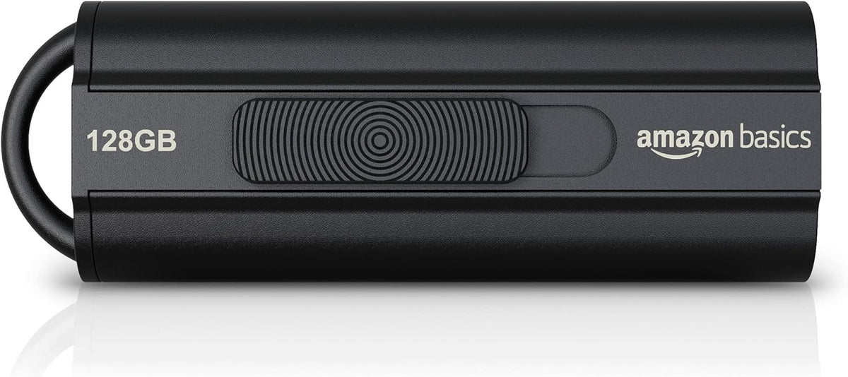 Amazon Basics 128 GB Ultra Fast USB 3.1 Flash Drive, Black