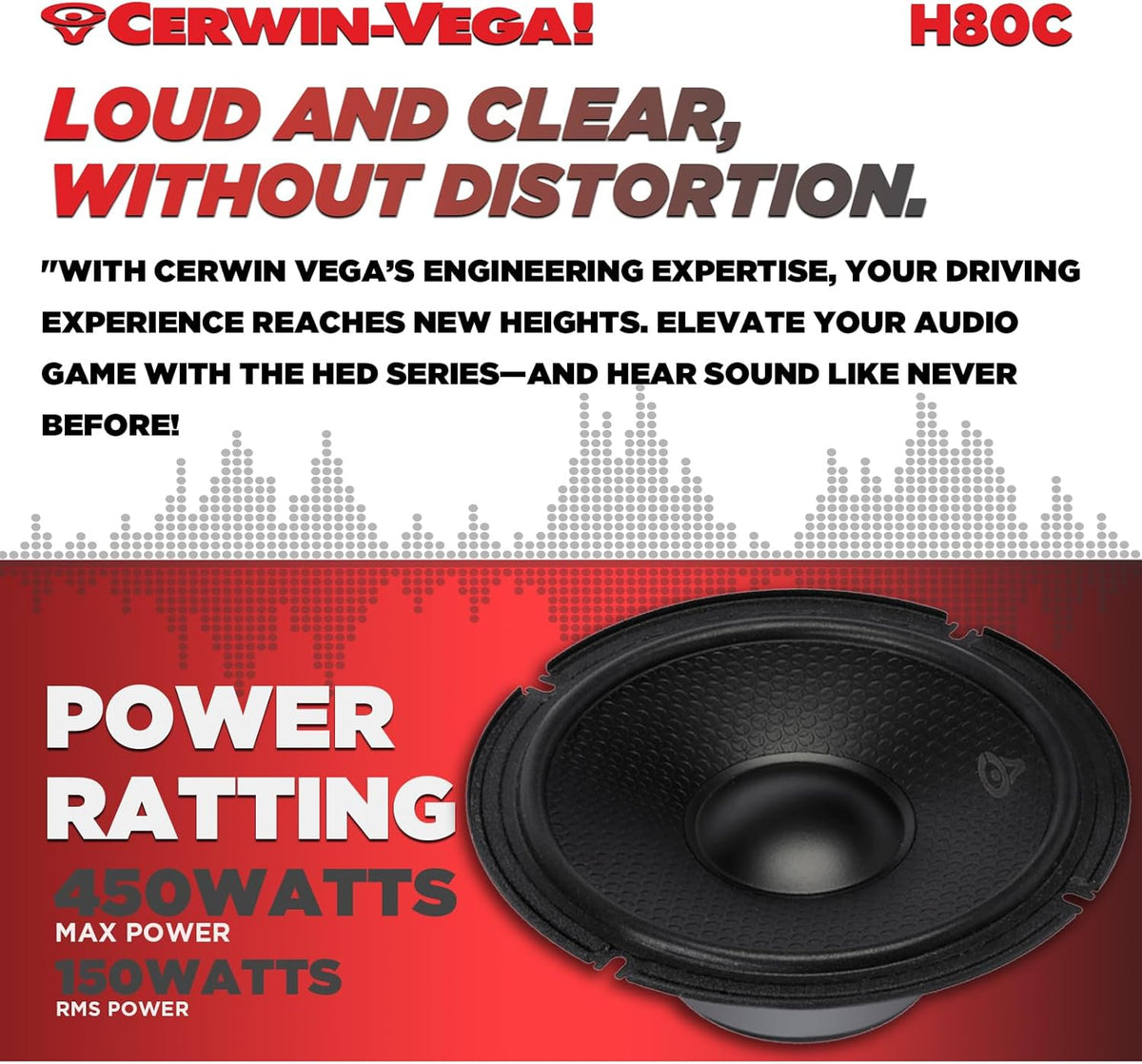 CERWIN-VEGA! HED 2025 Edition-8” Component Full Range Speaker System - H80C