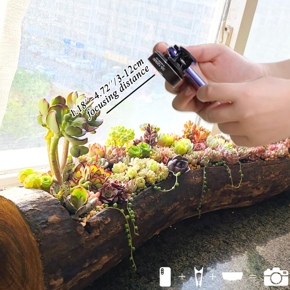 30-120mm Cell Phone Macro Lens, for ipad,iPhone,Samsung, Android, Pixel,Phone Macro Lens