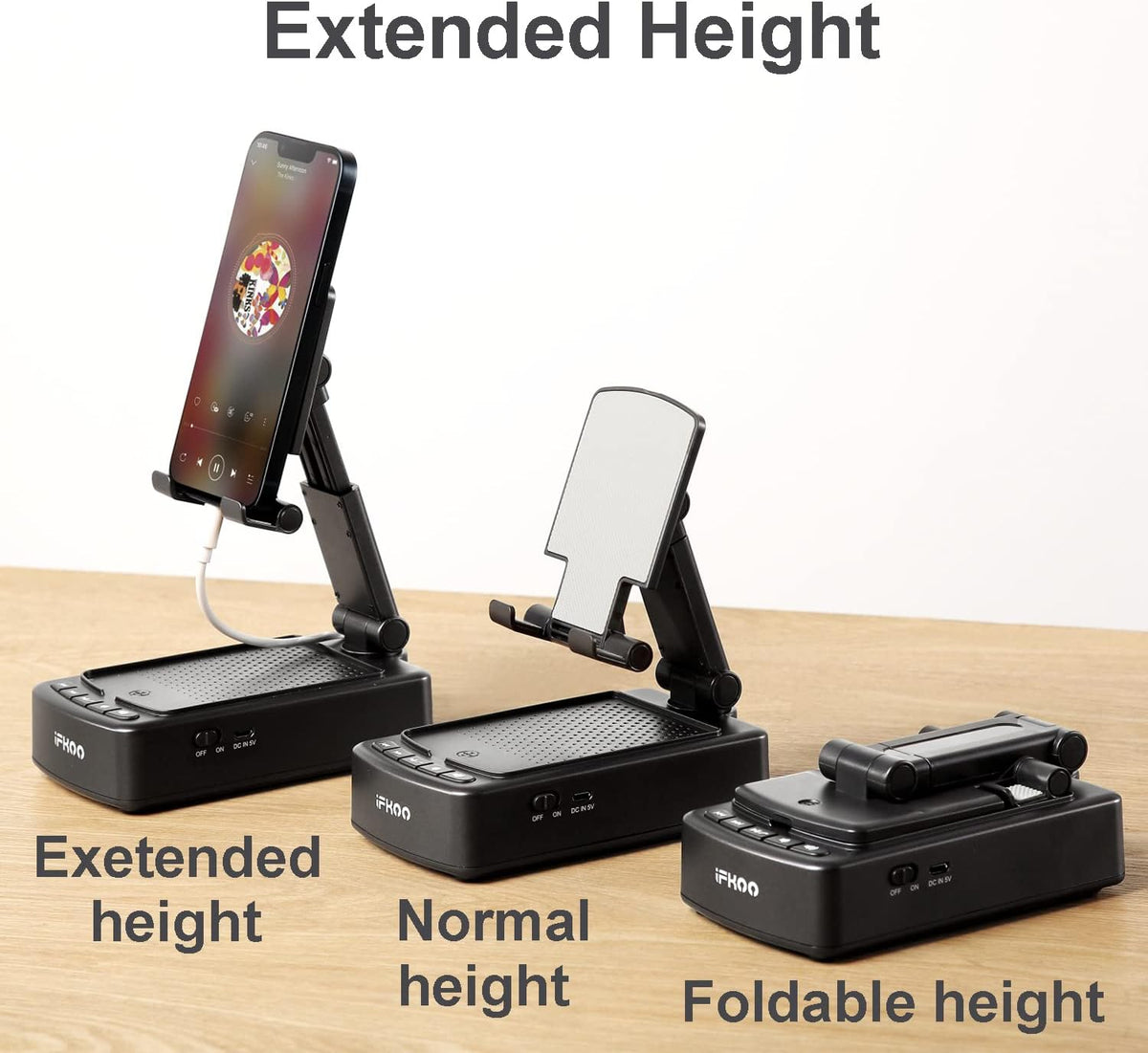 iFkoo BT5.3, Gifts for Men Women, Phone Stand with Bluetooth Speaker Gifts for Him Dad Who have everything, Phone
