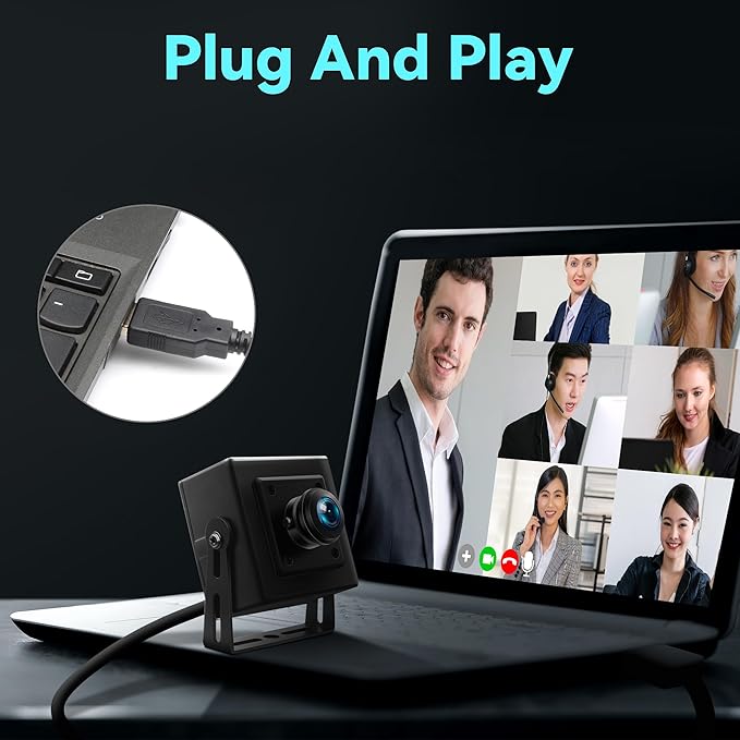 5MP USB Camera with 100 Degree No Distortion Lens HD 1080P 30FPS Wide Angle Webcam Mini UVC USB2.0 Camera for Windows MAC OS Android Linux Raspberry PI Jetson Nano