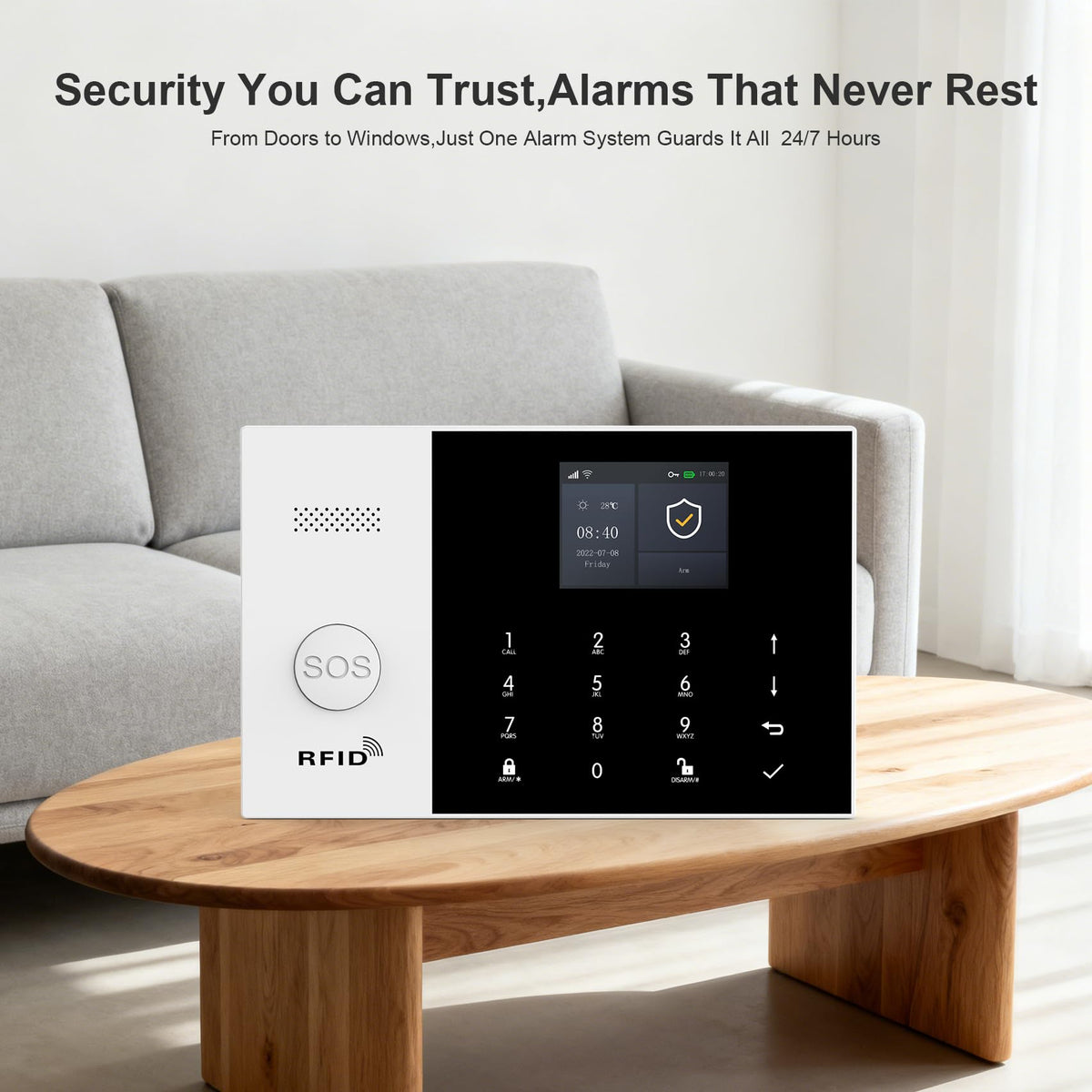 PGST Wireless Alarm System,WIFI/4G Home Security Systems with DIY Expandable Door and Motion Sensor,Tuya APP Instant Alerts,Work with Alexa/Google