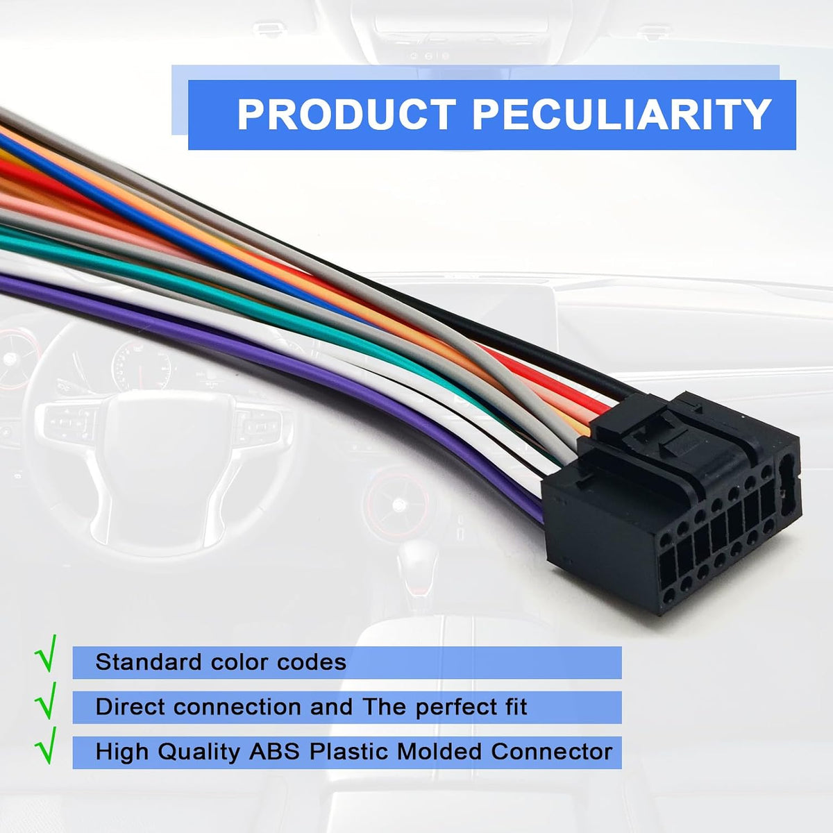 CmeRto 16 bv9955 bv9958 bv9962 bv9974 bv9982 bv8728b bv8975b bv9964b Pin Automobile Radio Cable Harness Compatible