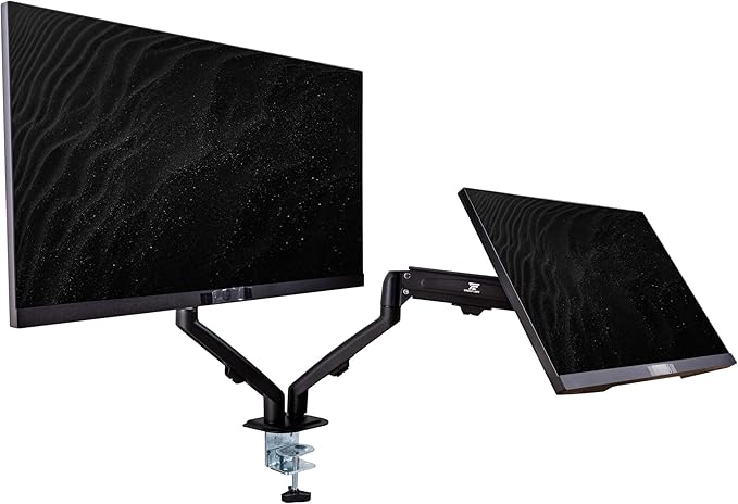 Lenovo ThinkVision TIO22 22 FHD IPS Monitor with 4ms Response Time Anti-Glare VESA Mount (100 x 100mm) Displayport HDMI Black Color (12N8GAR1UZ) 2 Pack w/DKZ Hub &amp ErgoFlexy Dual Mount Arm