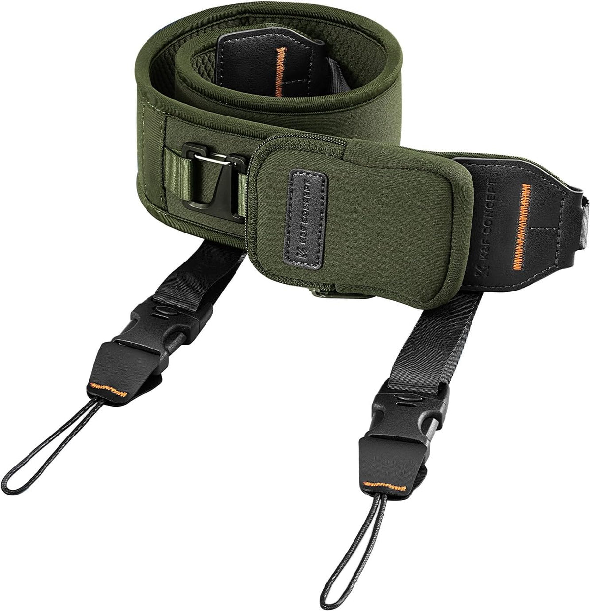 Adjustable Soft Neoprene Camera Neck Strap with Zipped Pockets for Photographers