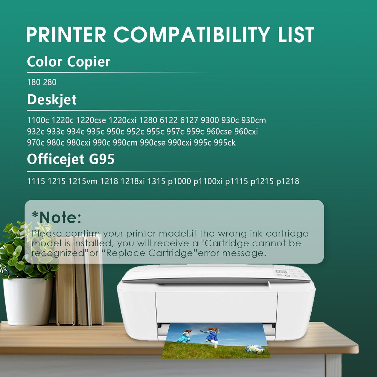 45 78 Ink Cartridge Combo Pack Compatible for HP Deskjet 1220c-ps 930C 952C 970Cxi Color Copier FAX 1220 PhotoSmart 1115 1215(1 Black, 1 Color)