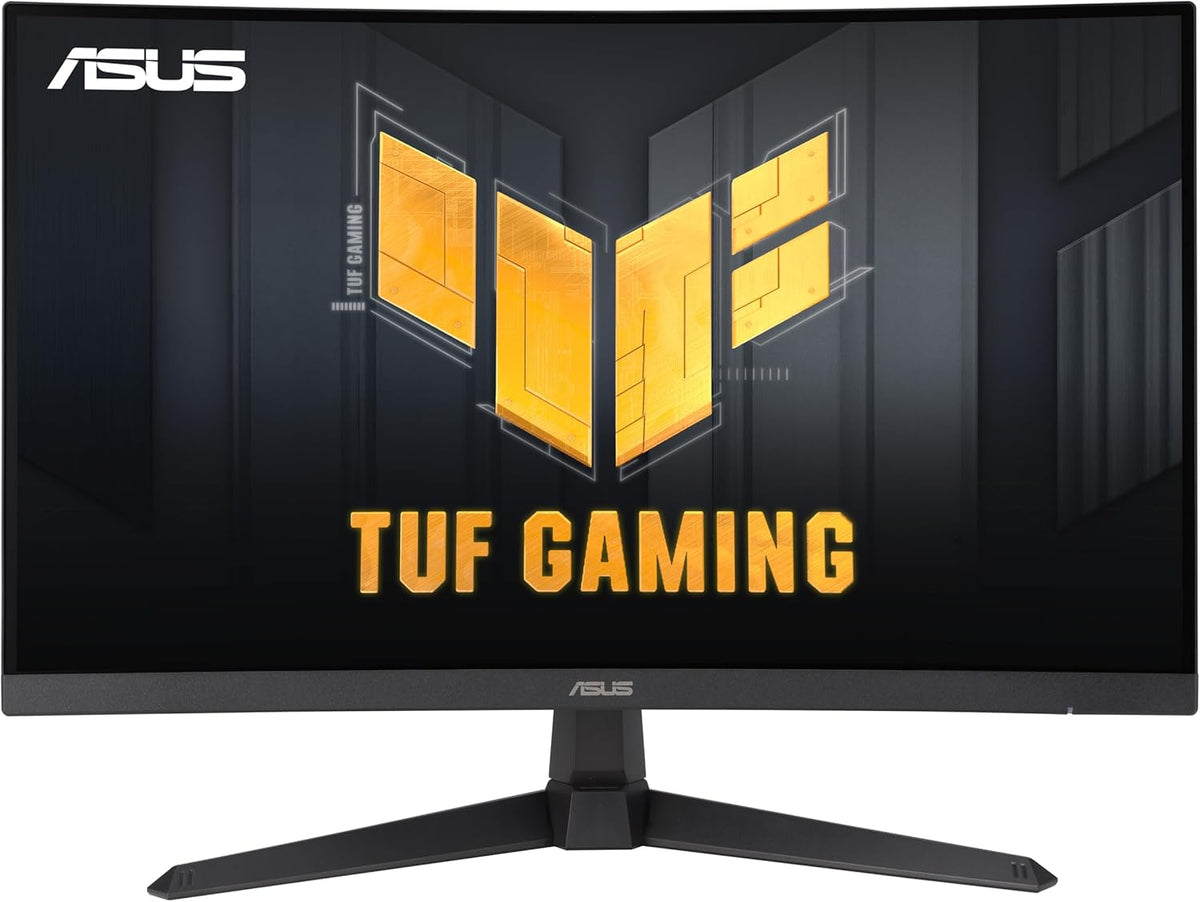 ASUS TUF Gaming 27” 1080P Curved Monitor (VG27VQ3B) – Full HD, 180Hz, 1ms, Extreme Low Motion Blur Sync, FreeSync, 1500R Curvature, Eye Care, 90% DCI-P3, DisplayWidget, 3 yr Warranty