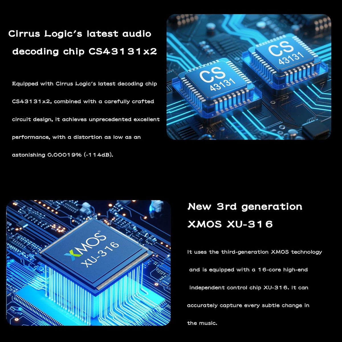 SMSL DS200 Headphone Amp DAC Bluetooth 5.1 Dual CS43131 Chip DAC Amp 3.5mm/4.4mm Balanced HP MQA/MQA-CD Full Decoder XMOS XU-316 32bit/768kHz DSD256 USB/Optical/Coaxial Input for PC Home Audio DAC