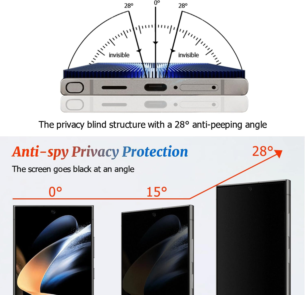 2 Pack Galaxy S24 Ultra Matte Anti spy Privacy Screen Protector ,9H Tempered Glass,Anti-Glare Anti-Scratch, Smooth and Responsive Absolute, No Bubbles, High Definition Clear, With Installation Frame