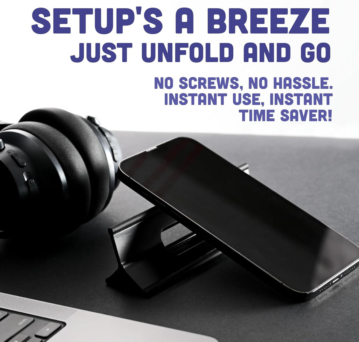Steepy Laptop Stand for Desk - Adjustable 3-Height Laptop Stand - Portable Laptop Riser