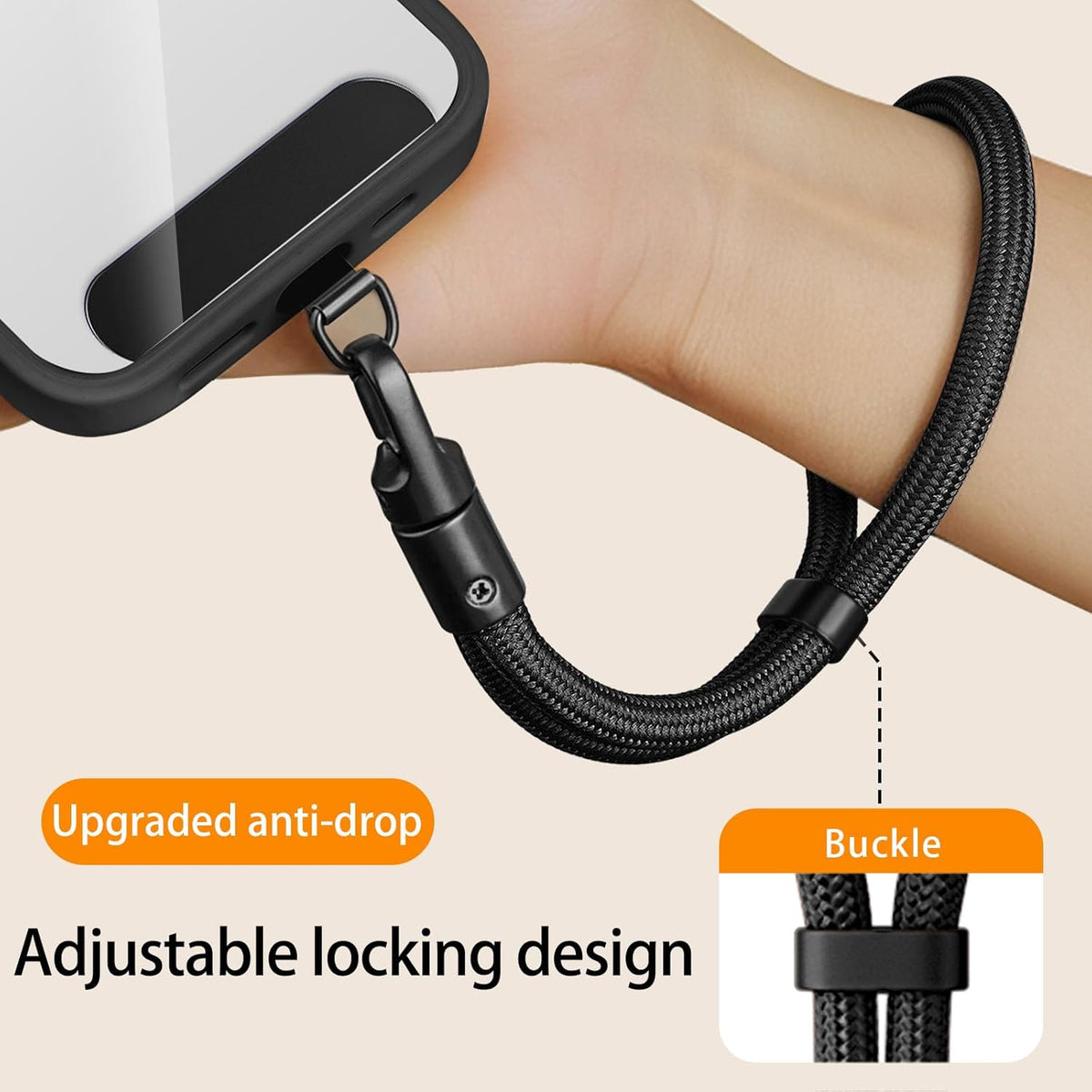 Phone Strap, 2 Pack Wrist Lanyard for iPhone Case Camera, Anti Theft Phone Wristlet, Camera Strap Lanyard with 360° Rotating Hook, Phone Charm Chain Wristlet for Travel