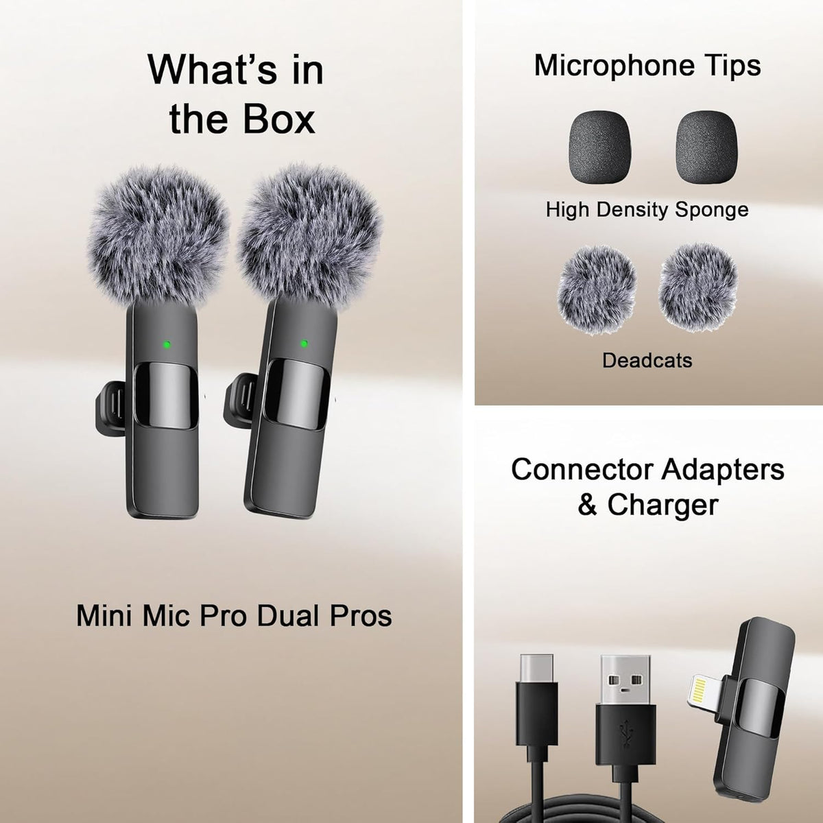 Mini Mic Pro (Latest Model - Wireless Microphone for iPhone, iPad, Android, Lavalier Microphone for Video Recording - iPhone Mic Crystal Clear Recording with USB-C for Podcast (iPhone 14 & Below)