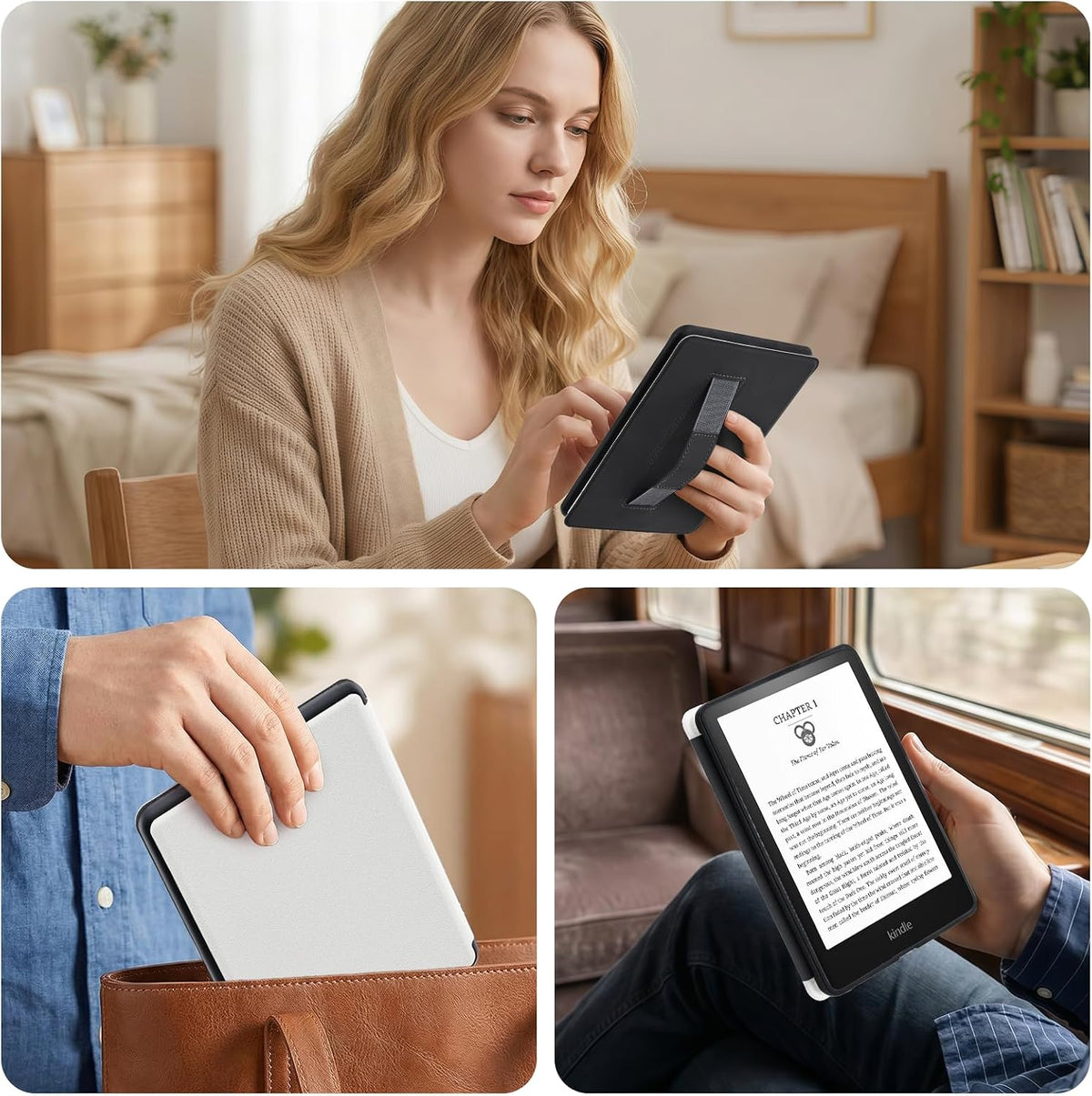 Idocolors 7" Paperwhite(12th Gen-2024), 6(KPW6) Paperwhite(2024), Case for Kindle New e-Reader Kindle Paperwhite PU