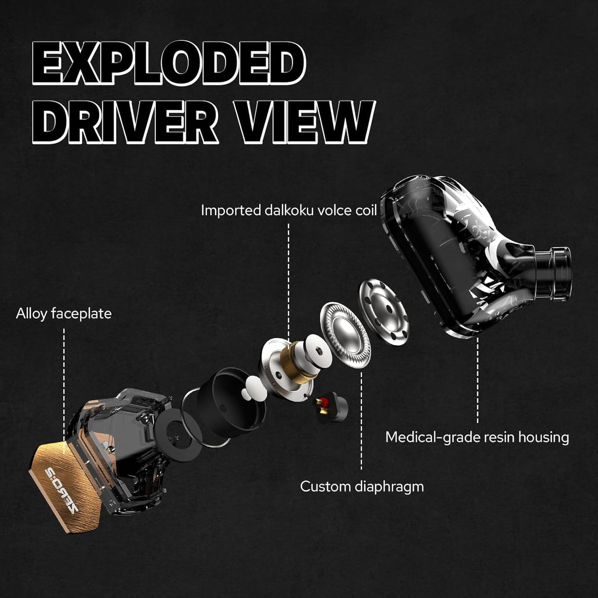 Linsoul 7Hz x Crinacle Zero:2 in Ear Monitor, Updated 10mm Dynamic Driver IEM, Wired Earbuds Earphones, Gaming Earbuds, with OFC IEM Cable for Musician (Orange)