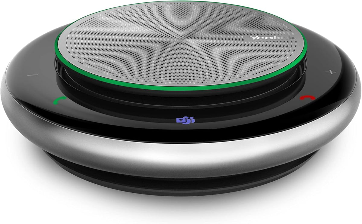Yealink Bluetooth Speakerphone USB Speakers with Microphone Teams Certified CP900 Wireless Enhanced Noise Reduction Algorithm Home Office 360° Voice Pickup (Package Without dongle)