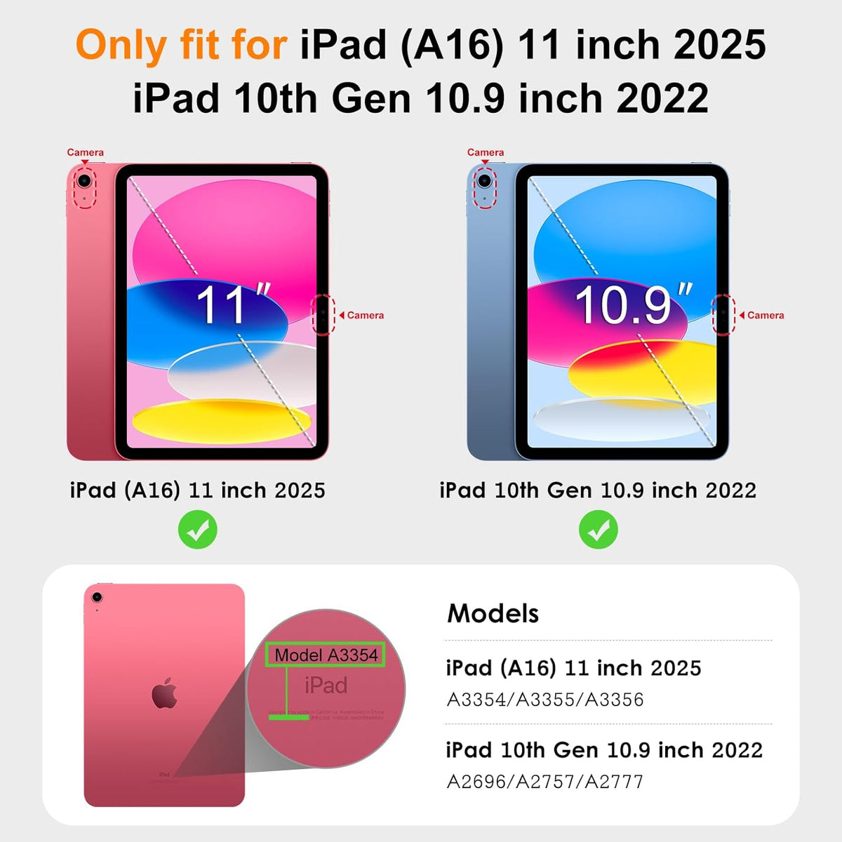 DTTO for iPad 11th (A16,2025)/ 10th Generation (10.9",2022) Case with Keyboard, 7 Colors Backlit Wireless Detachable Keyboard Premium Leather Folio Cover with Pencil Holder & Pocket, Navy Blue