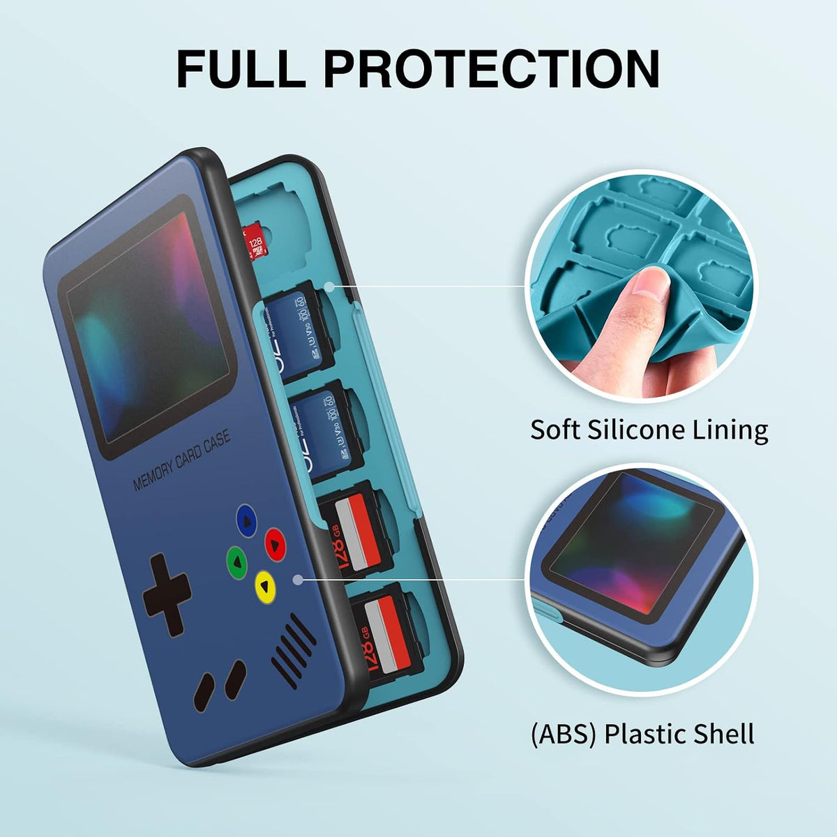 HEIYING 20 20 SD Card Holder for SD/TF Cards,Portable Memory Card Storage Case Compatible with SDXC SDHC and TF Cards