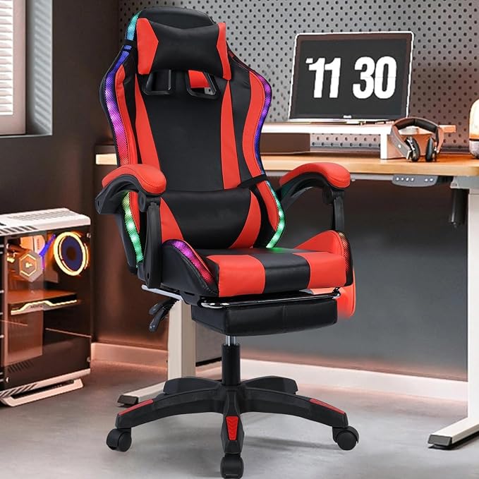 YOXIER Gaming Chair for KidsGaming Desk Chair with FootrestErgonomic Gaming Chair with Massage &amp Height AdjustableBig and Tall Gaming Chair for Adults with 350lb CapacityVideo Game Chair for K