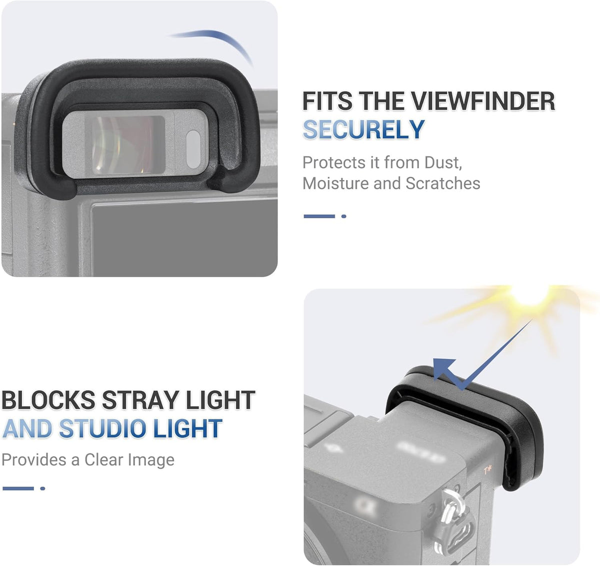 A6700 2 Pack A6700 FDA-EP20 Material,360-Degree Eyepiece Eyecup Eye Cup, JJC Eyecup Viewfinder for Sony Camera