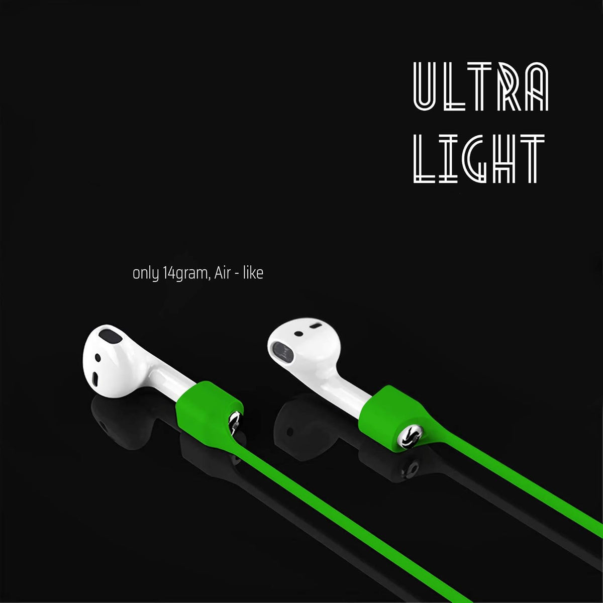 Ultra Strong Magnetic Airpod Pro Strap Anti-Lost Cord Sports Lanyard Compatible with Airpods 3rd 2nd Generation Pro 3 2 1 (Green)