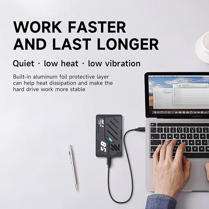 Ultra Slim Portable External Hard Drive USB 3.0 HDD Storage for PC Laptop Mac Xbox one PS4 PS5 (1TB)