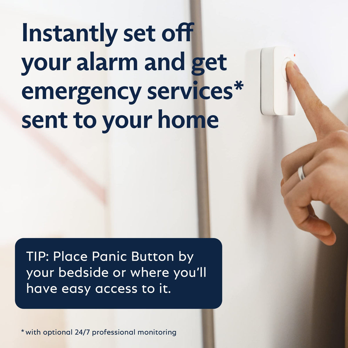 SimpliSafe Panic Button - Built-in Silent Panic Feature - Compatible with SimpliSafe Home Security System - Latest Gen
