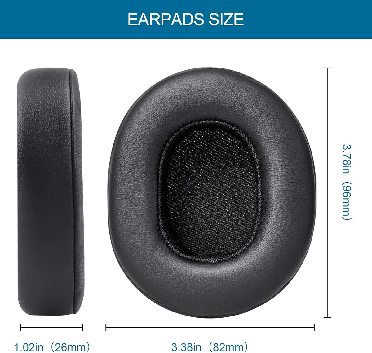GEVO Ear Pads Replacement for Skullcandy Hesh 3 Hesh EVO Hesh ANC Headphone, Earpads Cushions for Crusher Wireless Crusher Evo Crusher ANC Headset with Protein Leather Memory Foam (Protein Leather)