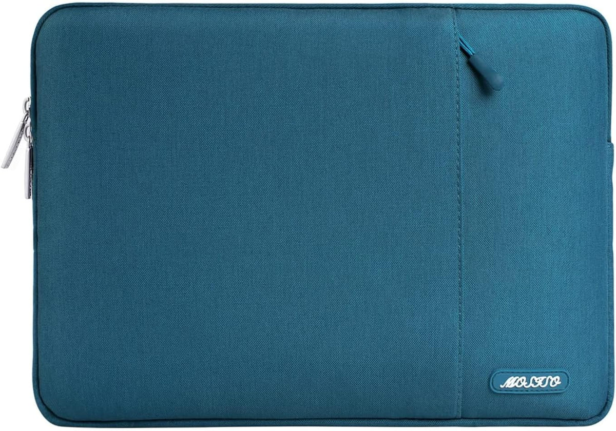 MOSISO Laptop Case 12.3 inch, 11.6-12.3 inch Laptop Sleeve Compatible with MacBook Air 11.6, Acer HP Dell Lenovo Samsung, Surface Pro, Polyester Vertical Computer Sleeve Bag with Pocket, Deep Teal