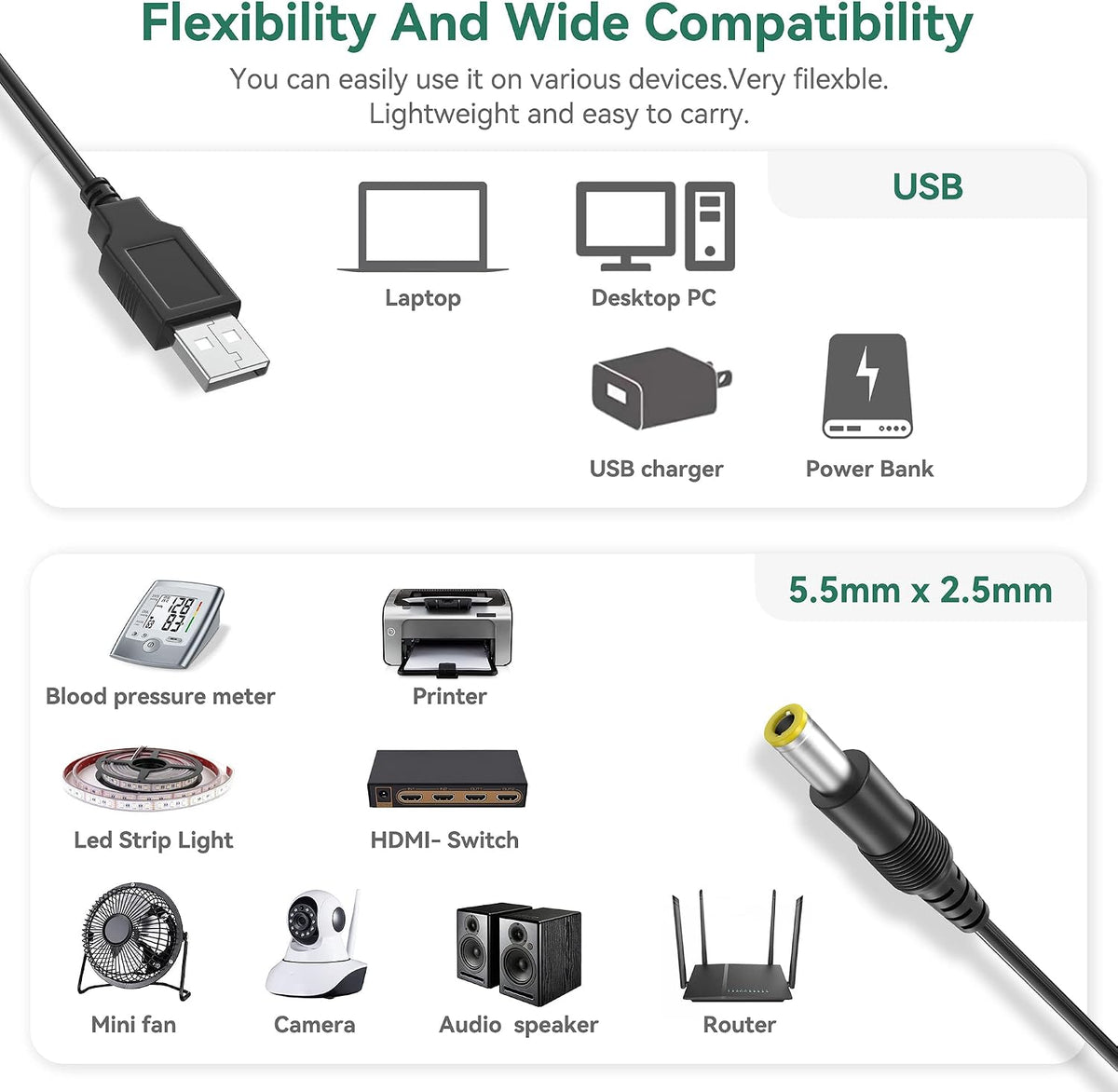 CRP123X CRP129X CRP123E CRP129E FITE ON USB Charging Cable Cord Replacement for Launch Diagnostic Scanner Tool