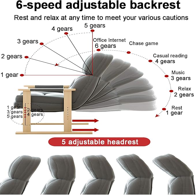Office Chair Gaming Chair Computer Chair High Back Computer Chair with Adjustable Backrest HeadrestDesk Chair Game Chair Upholstered Executive Chair for Home Work AdultsErgonomic Offi