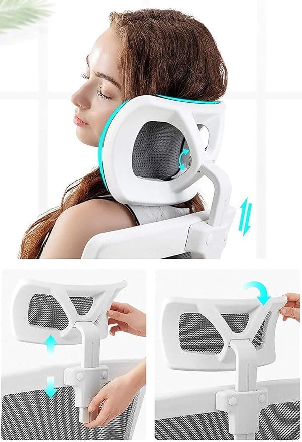 Office Chair Video Game Chair High Back Office Chair Adjustable Swivel Chair Lumbar Support Work Chair Ergonomic Computer Chair Chair (Color : White) Needed