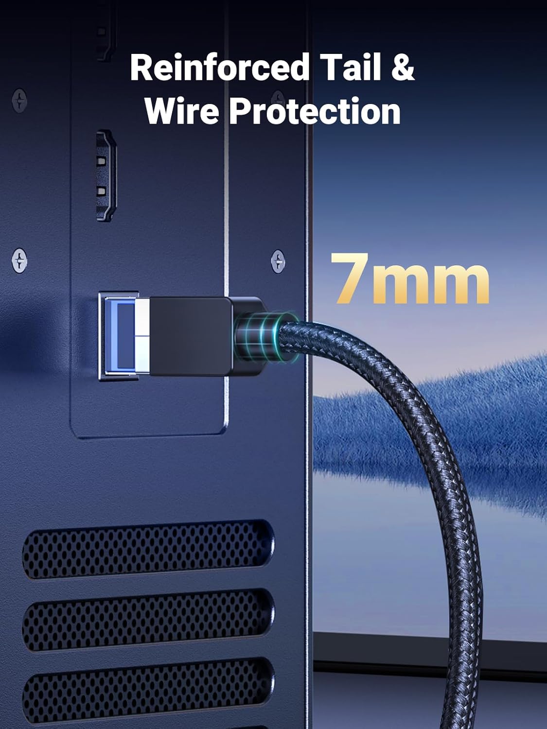 8 10FT, 40Gbps 2000Mhz Cat8 RJ45 PS5 PS4 PS3 10FT UGREEN Cat Ethernet Cable High Speed Braided Network Cord Shielded