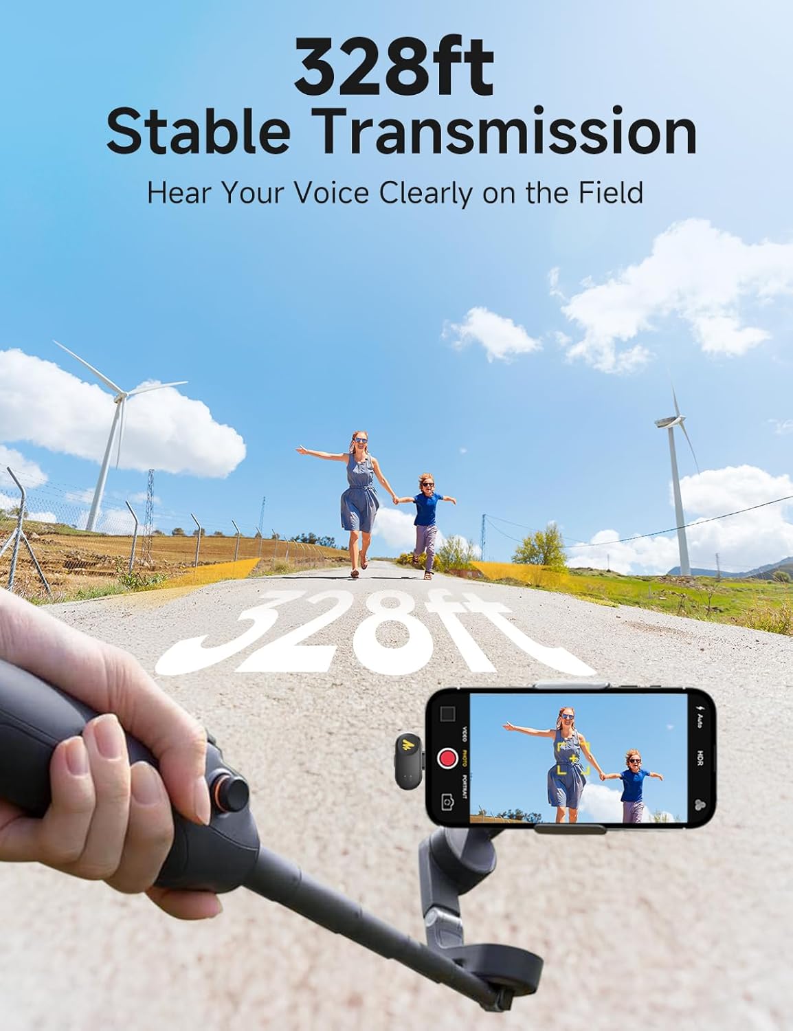 MAONO Wave T1 Mini Wireless Lavalier Microphone for iPhone 16 15 Android Tablet PC with USB-C Plug, Noise Cancellation, AI Voice Filter, 30H Used with Charging Case for Video Recording TikTok YouTube