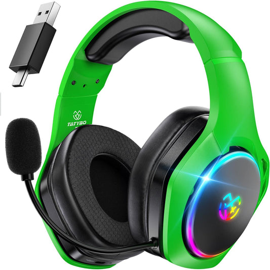 Wireless Gaming Headsets for Ps5 Ps4 PC, 40H+ Hrs 2.4GHz WiFi Mode & Bluetooth 5.3 Wireless Headset