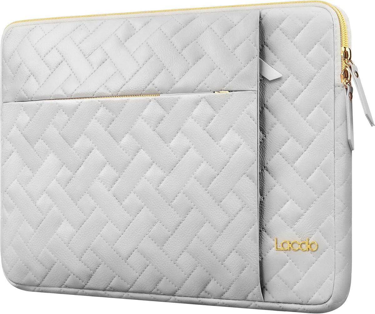 Lacdo Laptop Sleeve Case for 16 inch New MacBook Pro M4/M3/M2/M1 Pro/Max A3403 A3186 A2991 A2780 A2485 2024-2019 | 15 inch Microsoft Surface Laptop 7th Copilot+PC / 6 5 4 Computer Bag Case, Space Gray