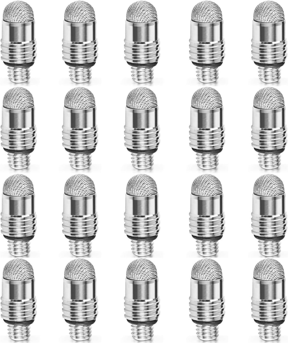 Mesh Fiber Stylus Pen Replacement Tips (20 Pcs) for Capacitive Touch Screen, High Sensitivity, Soft, No Scratch, Slow wear, Smartphone,Tablet Stylus Fibre Nibs