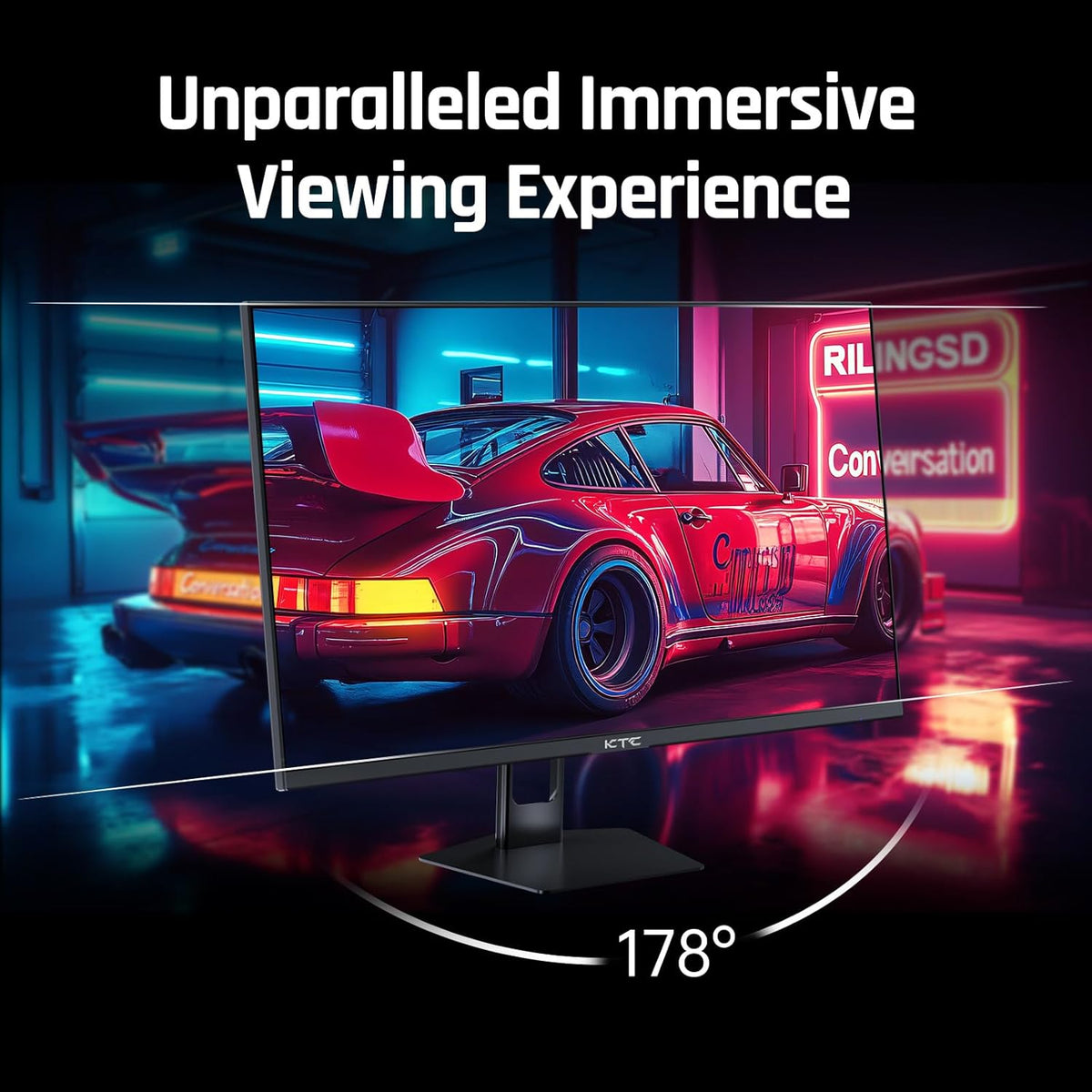 KTC 27'' 280Hz 240Hz Gaming Monitor 1ms GTG 350nits Fast VA 1080P Tilt 126% sRGB Adaptive Sync 4000:1 Contrast Ratio HDR DisplayPort 1.4/HDMI 2.0 VESA