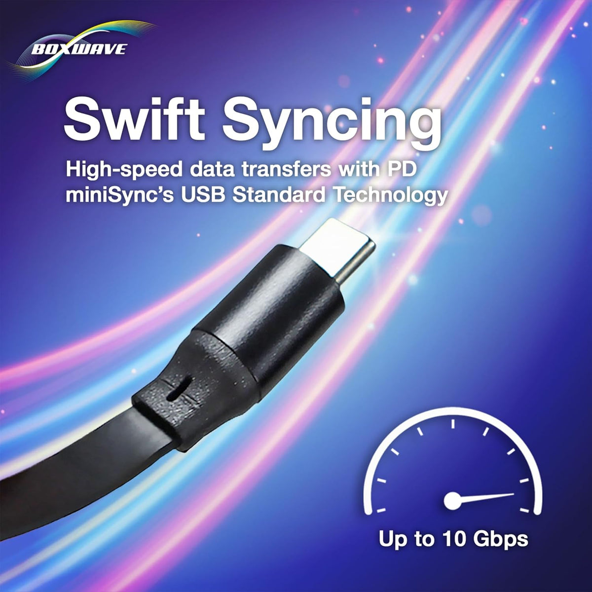 BoxWave MP3 (4 (240W), 240W Cable Compatible with MYMAHDI Player in) - PD miniSync Retractable PD Portable USB Type-C