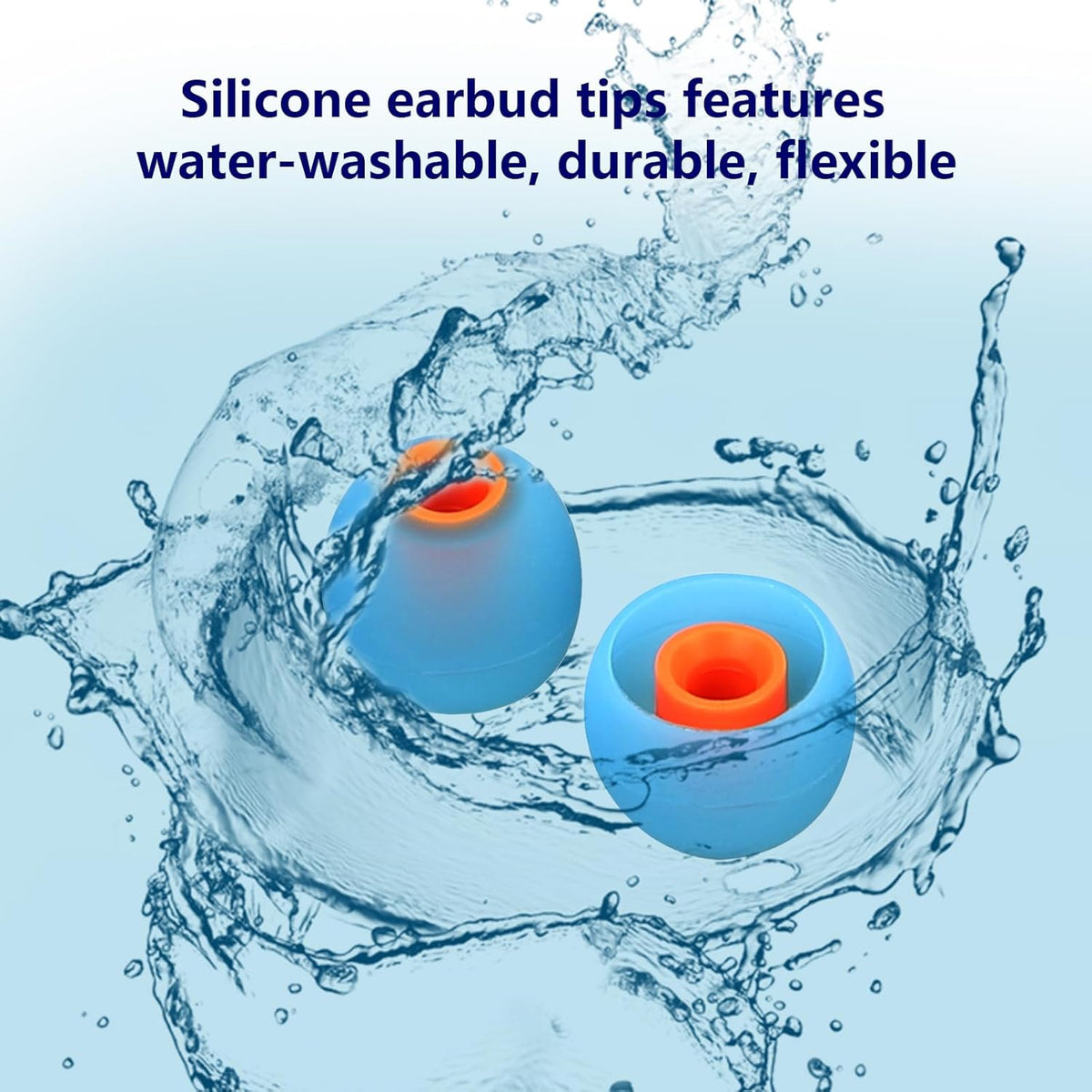 Earbud Replacement Tips Silicone Earbud Tips Earbud Caps Fit for in-Ear Headphones (Inner Hole 3.8mm -5.1mm) Earbud Rubber Tips Ear Tips 9 Pairs S/M/L
