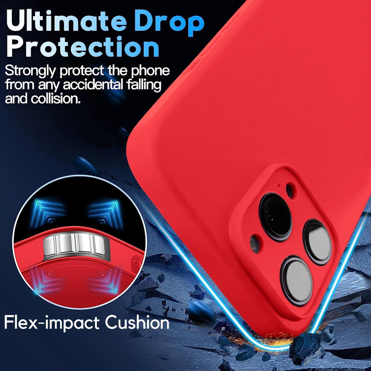Blaspins Crossbody Strap Phone Case for iPhone 13 Pro Max, Adjustable Rope, Belt Neck Lanyard, String Detach Lanyard, Drop Proof Sturdy, Wrist Hand Free Protective Cover 6.7 inch 13 Pro Max - Red