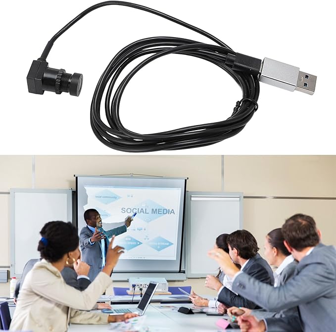 Full HD Webcam with Built in Microphone 1080P Video and Wide Angle Camera for Desktop PC or Laptop Computer 1.5m Plug and Play Fixed Focus USB Type C Webcam