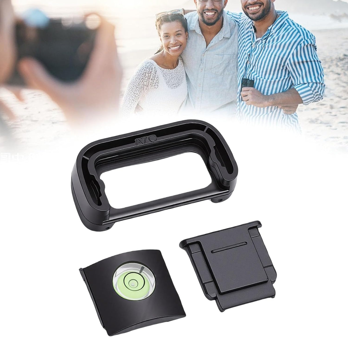 A7C Dpofirs Eye Cup Eyecup Eyepiece Viewfinder & Hot Shoe Cover & Bubble Level for Camera