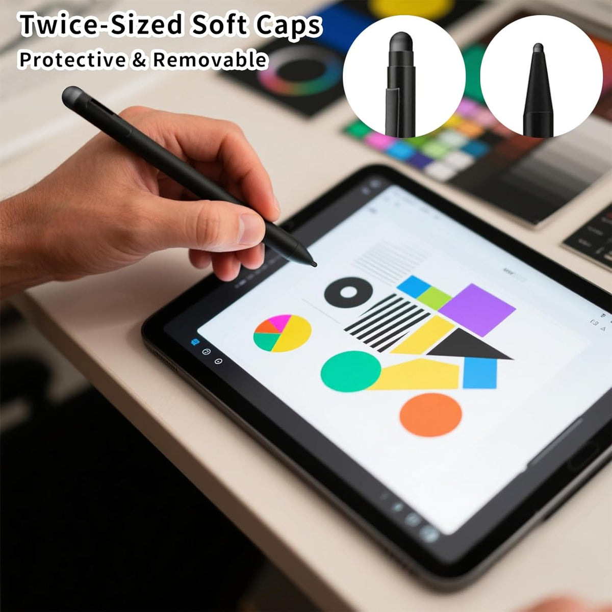 30Pcs Rubber Tips for Stylus Pens, 0.2inch (5mm) & 0.28inch(7mm) Replacement Nibs for Touch Screen Pen, High Sensitivity and Precision, No Scratches, Universal Stylus Ends