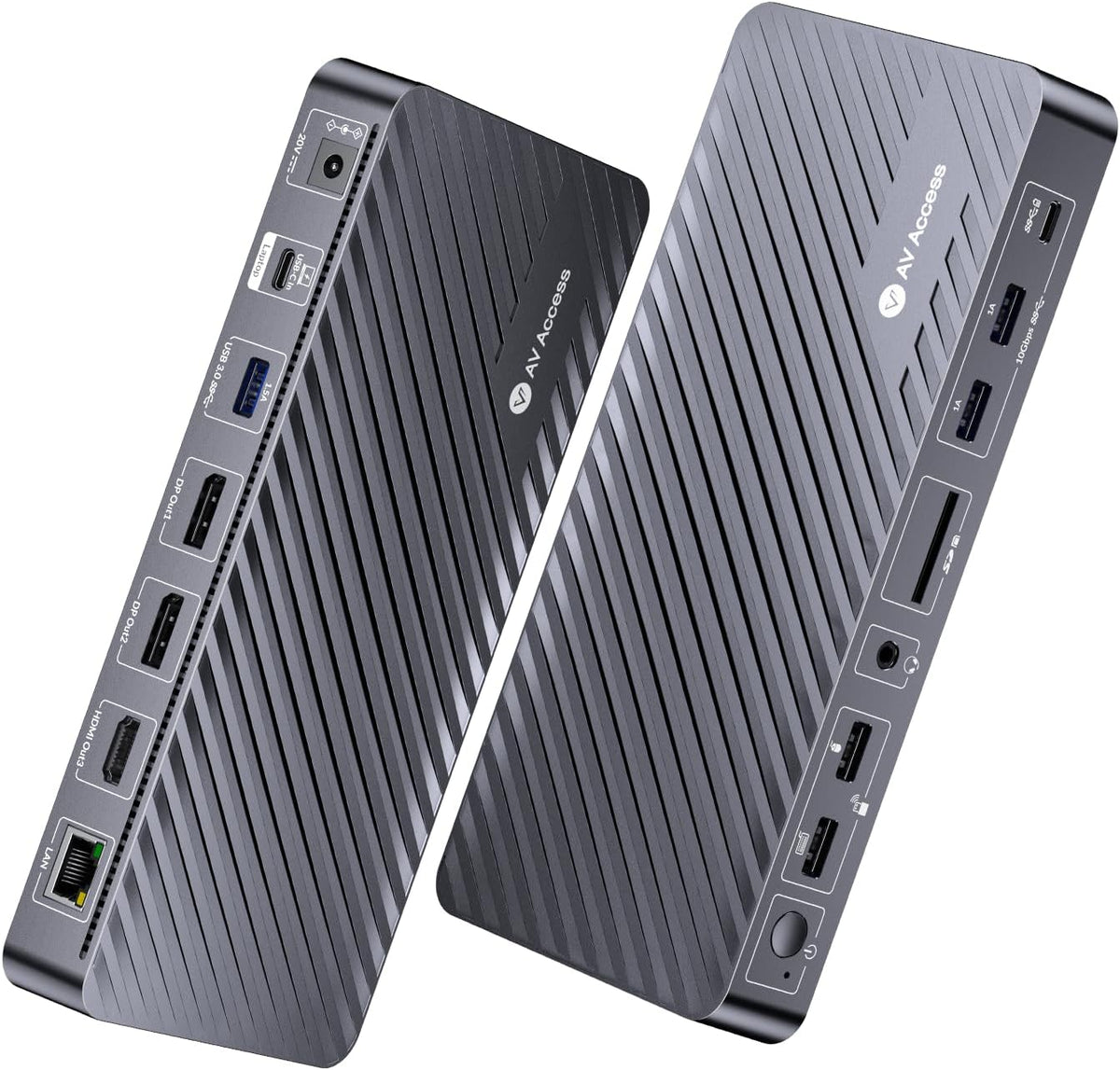 Docking Station Triple Monitor, 4K@60Hz (2 DP + 1 HDMI), 100W Laptop Charging, 10Gbps USB-C/A, Ethernet, Audio, SD, Plug & Play USB-C Dock for MacBook/Chrome/Dell/HP/Lenovo