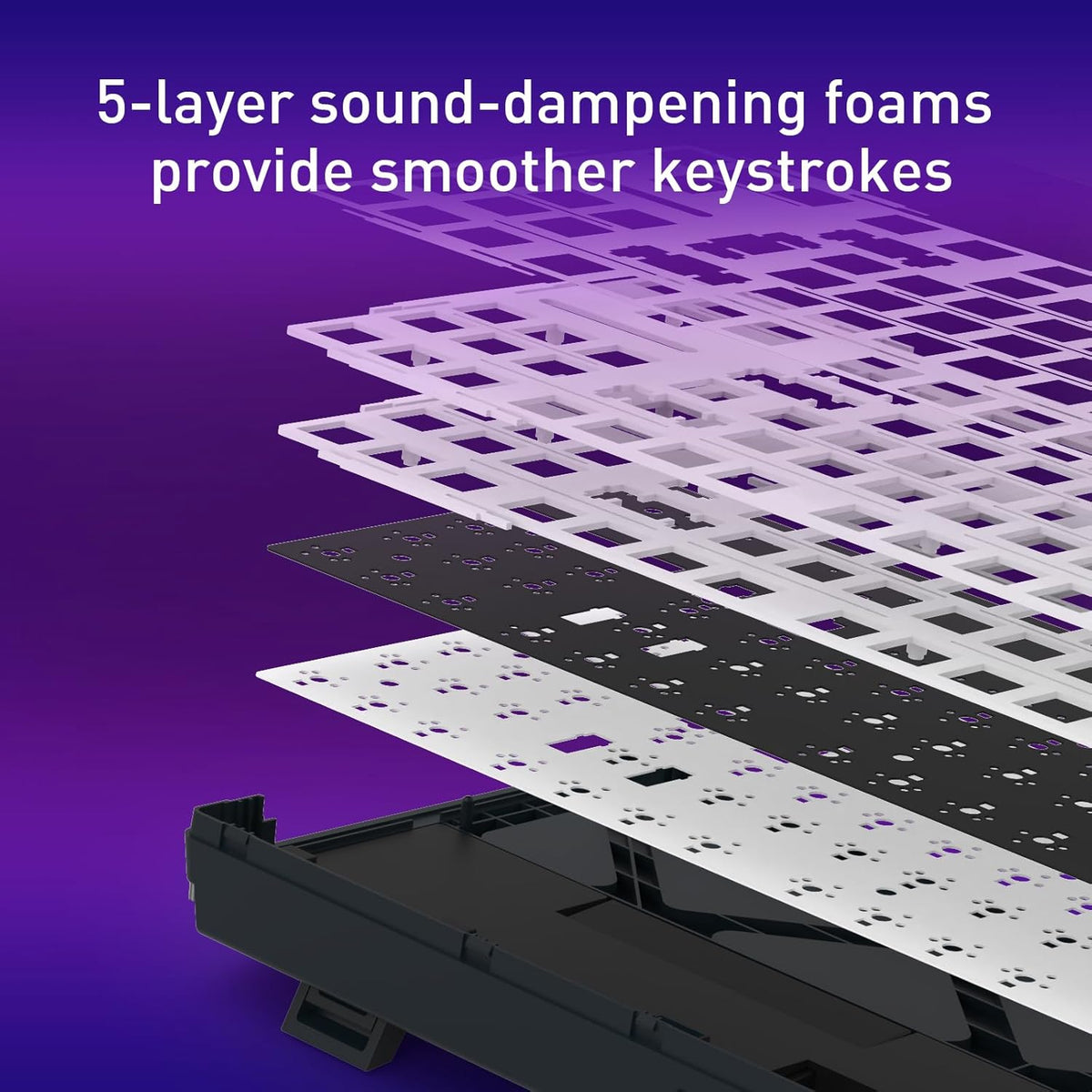 Redragon K729 PRO 80% Wireless Gasket RGB Gaming Keyboard, 3-Mode TKL Mechanical Keyboard w/Knob Control, Gradient PBT Keycaps, Hot-Swap South-Facing Socket & 5-Layer Dampener, Custom Silent Switch