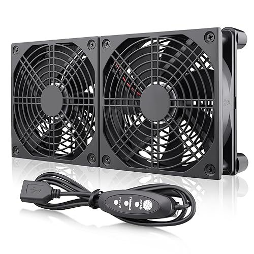 Wathai High Airflow Router Cooling Fan for Computer Cooler TV Small Box DC 5V USB Power 120mm 240mm Fan with Multi Speed Controller