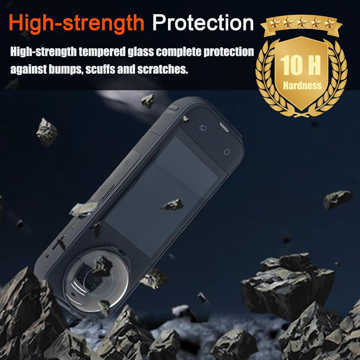 Insta360 X510H Premium Lens Guards for Hardness High Transparency Tempered Glass Lens, Upgraded Optical Performance